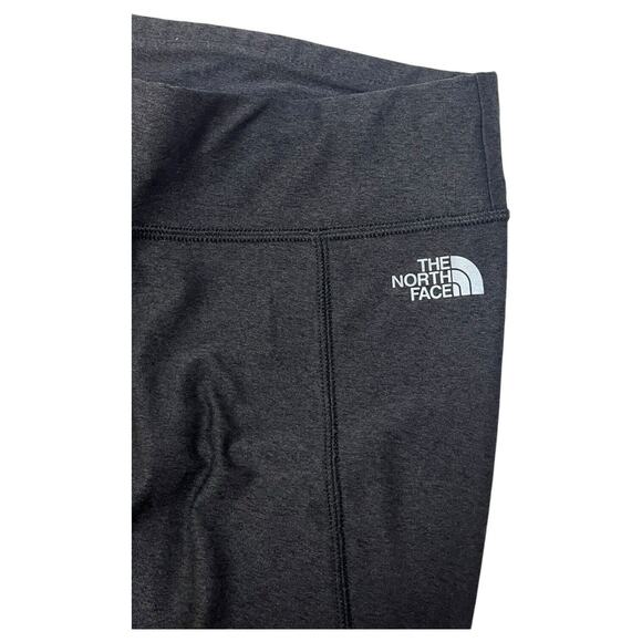 The North Face Leggings Womens S Ankle Pants Logo Stretch Pull On Yoga Gray - Picture 3 of 11